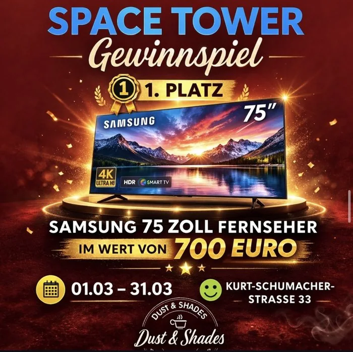 Space Tower Gewinnspiel bei Dust & Shades